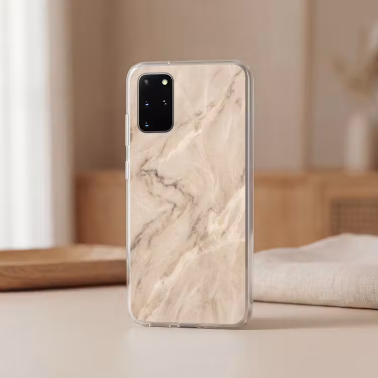 Telefoonhoesje - Marmer - Patroon - Abstract - Modern - Beige — 3