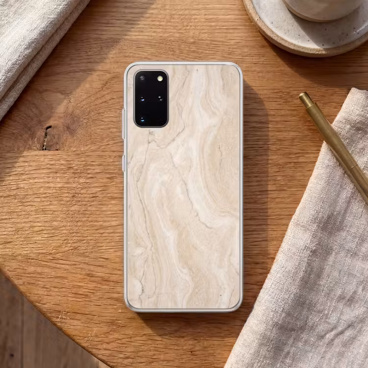 Telefoonhoesje - Marmer - Patroon - Beige - Steen - Abstract — 2
