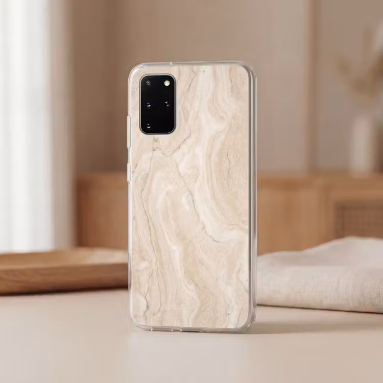 Telefoonhoesje - Marmer - Patroon - Beige - Steen - Abstract — 3