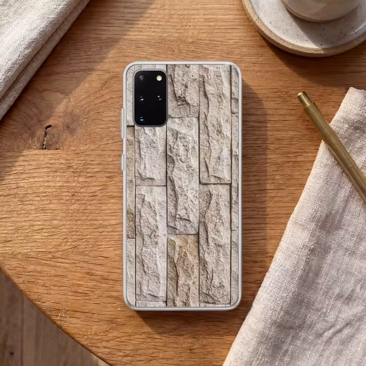 Telefoonhoesje - Muur - Steen - Ruw - Beige - Textuur — 2