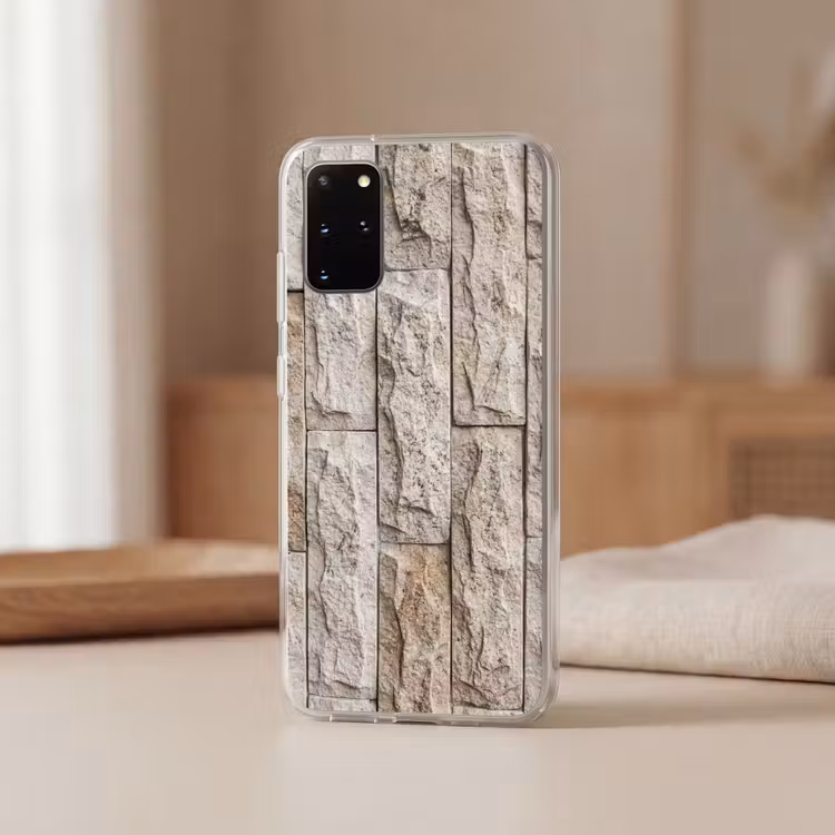 Telefoonhoesje - Muur - Steen - Ruw - Beige - Textuur — 3