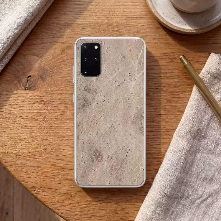 Telefoonhoesje - Textuur - Steen - Patroon - Rustiek - Beige — 2