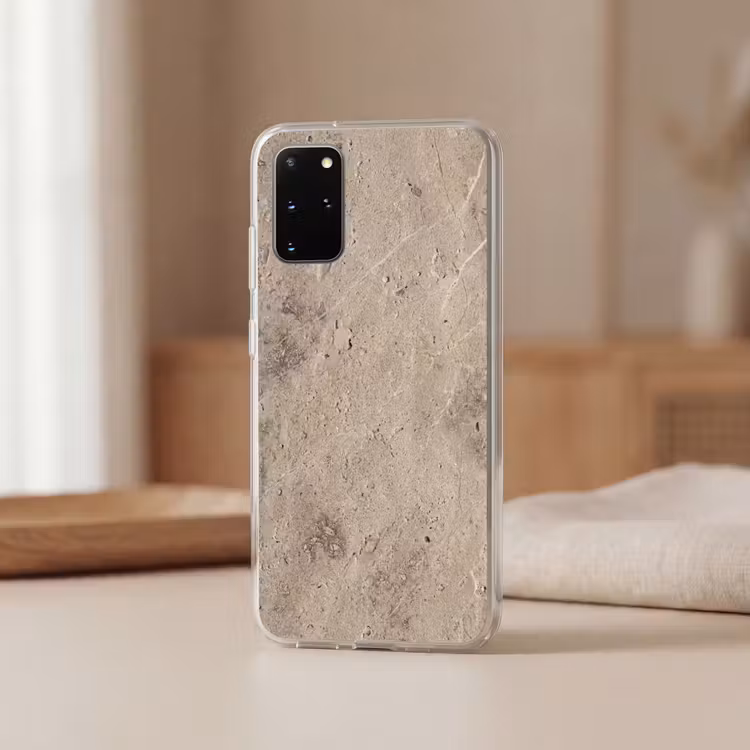 Telefoonhoesje - Textuur - Steen - Patroon - Rustiek - Beige — 3