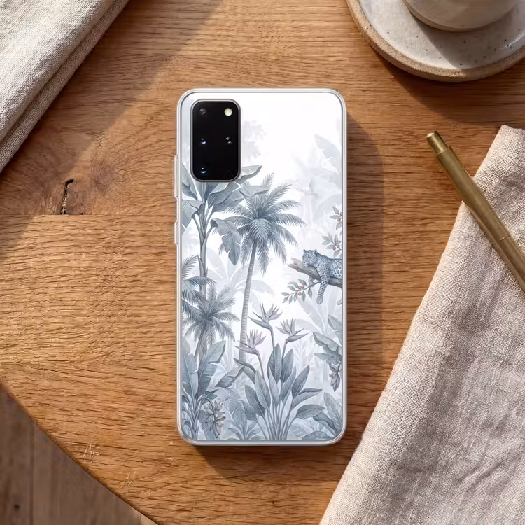 Telefoonhoesje - Kat - Tropisch bos - Modern - Grijs — 2
