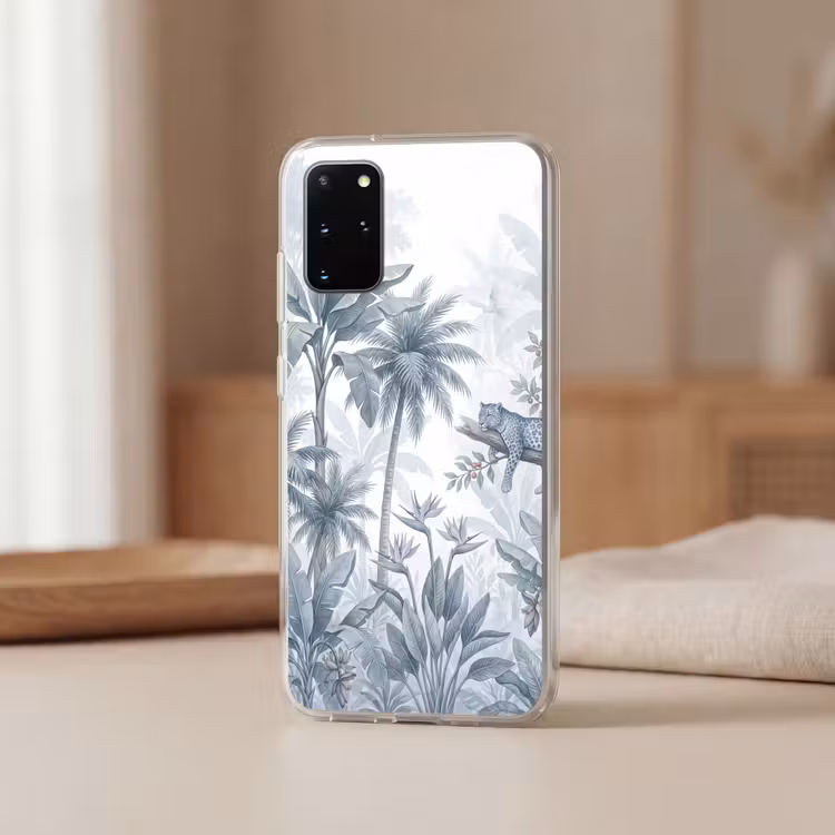 Telefoonhoesje - Kat - Tropisch bos - Modern - Grijs — 3