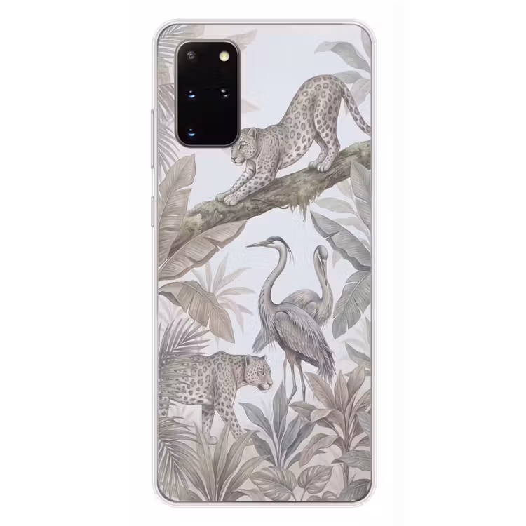 Telefoonhoesje - Kat - Vogel - Jungle - Illustratie - Dieren — 4