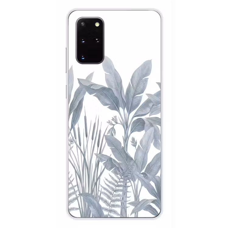 Telefoonhoesje - Planten - Bladeren - Natuur - Grijs — 4