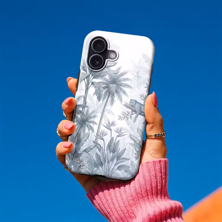 Telefoonhoesje Toughcase - Kat - Tropisch bos - Modern - Grijs — 2