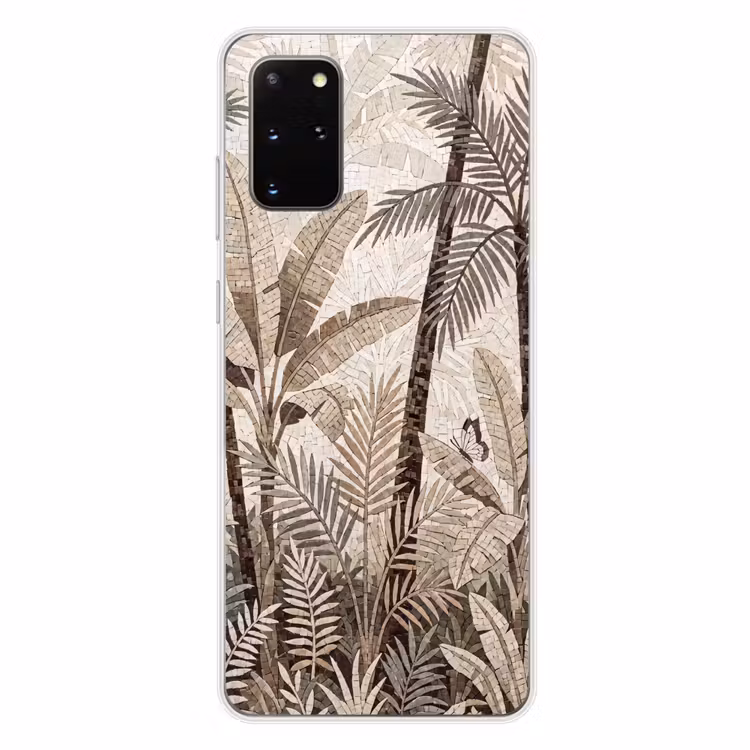 Telefoonhoesje - Natuur - Bladeren - Landschap - Mozaïek - Beige — 4