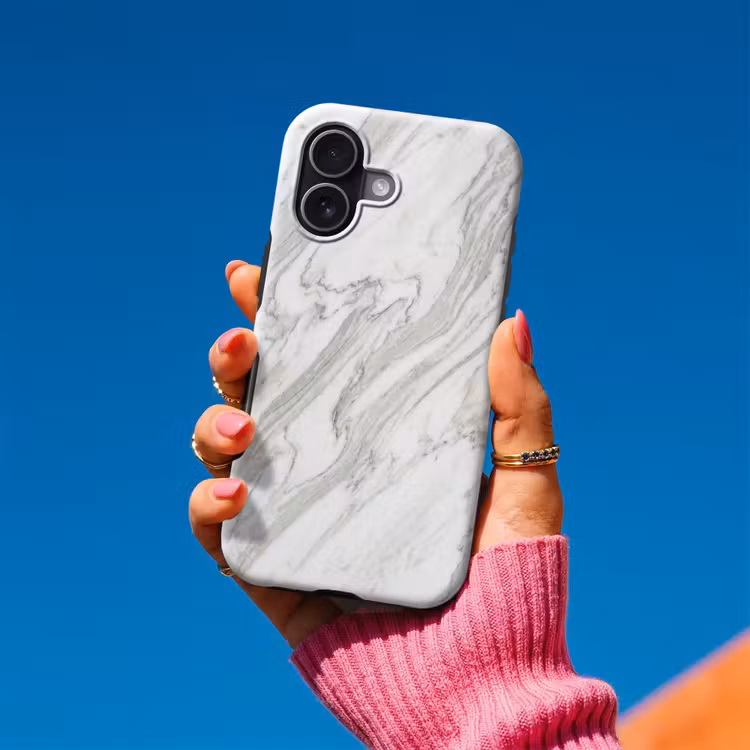 Telefoonhoesje Toughcase - Marmer - Wit - Grijs - Structuur - Modern — 2