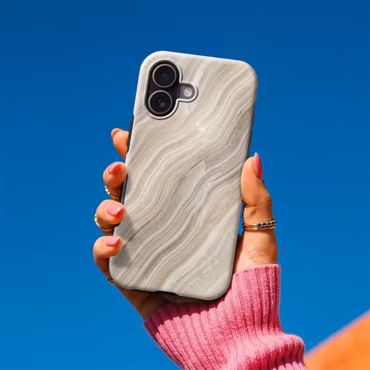 Telefoonhoesje Toughcase - Textuur - Golvend - Abstract - Modern - Beige — 2