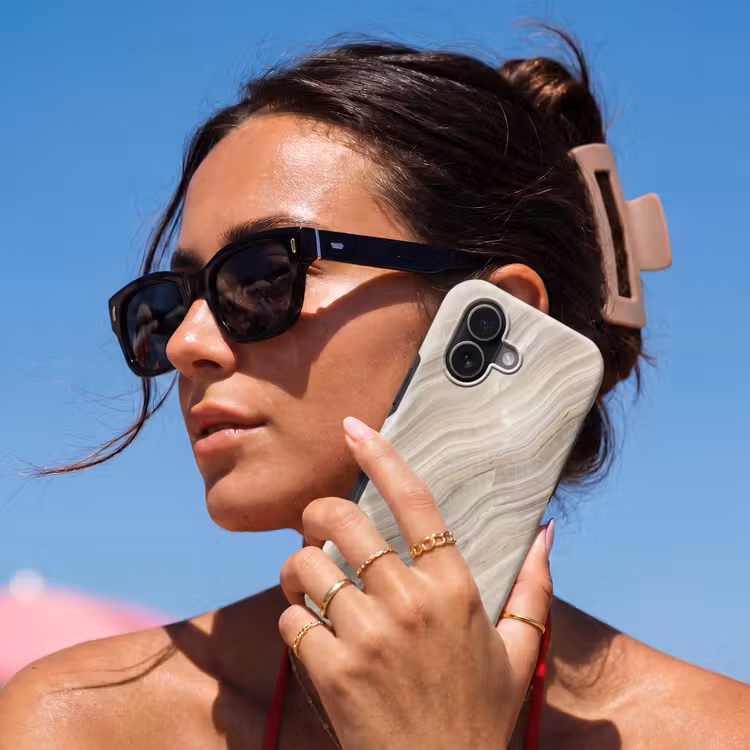 Telefoonhoesje Toughcase - Textuur - Golvend - Abstract - Modern - Beige — 6