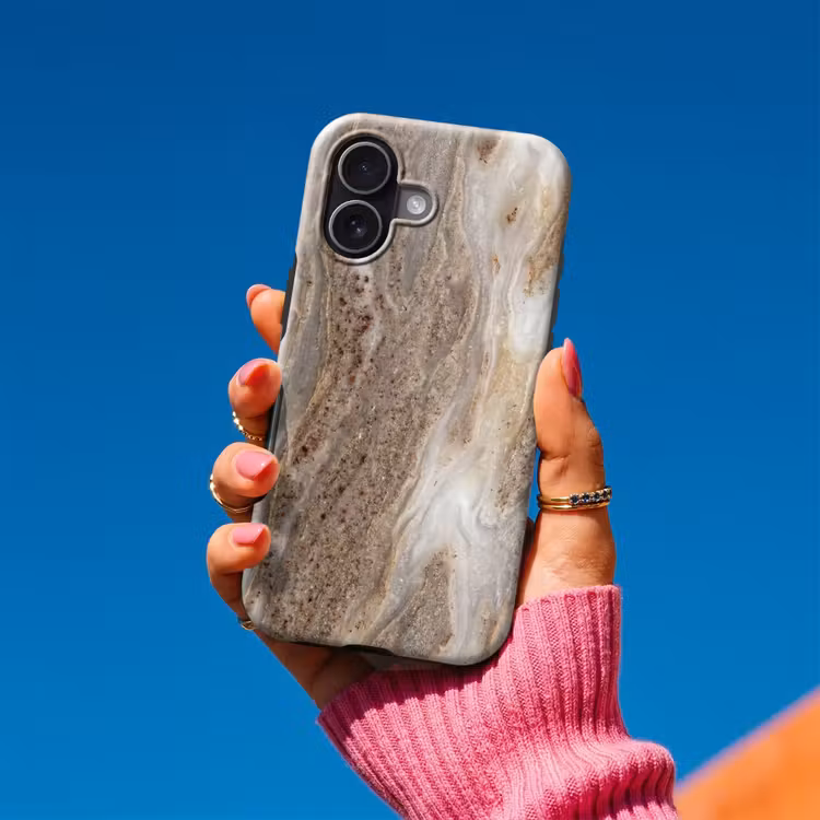 Telefoonhoesje Toughcase - Textuur - Steen - Abstract - Beige — 2