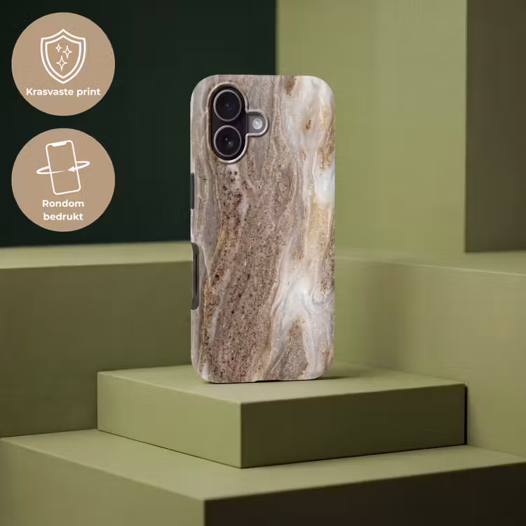 Telefoonhoesje Toughcase - Textuur - Steen - Abstract - Beige — 7