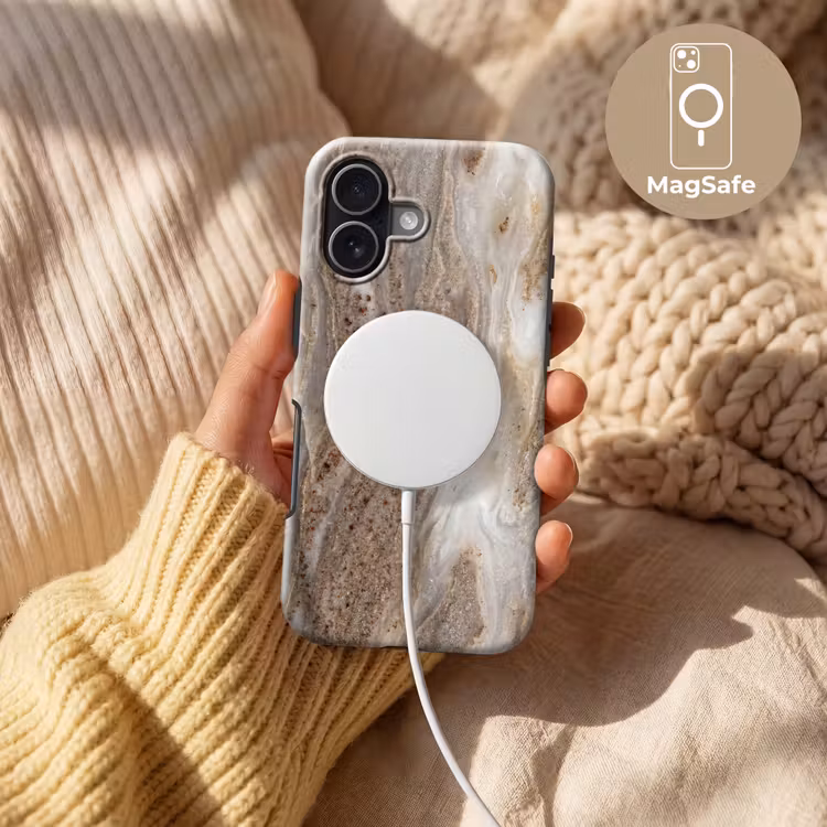 Telefoonhoesje Toughcase - Textuur - Steen - Abstract - Beige — 8