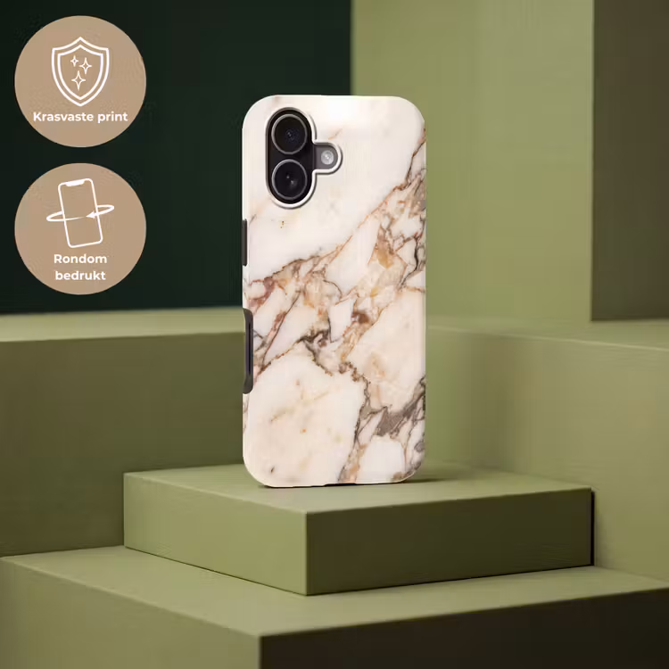 Telefoonhoesje Toughcase - Textuur - Gesteente - Aderen - Abstract - Wit — 7