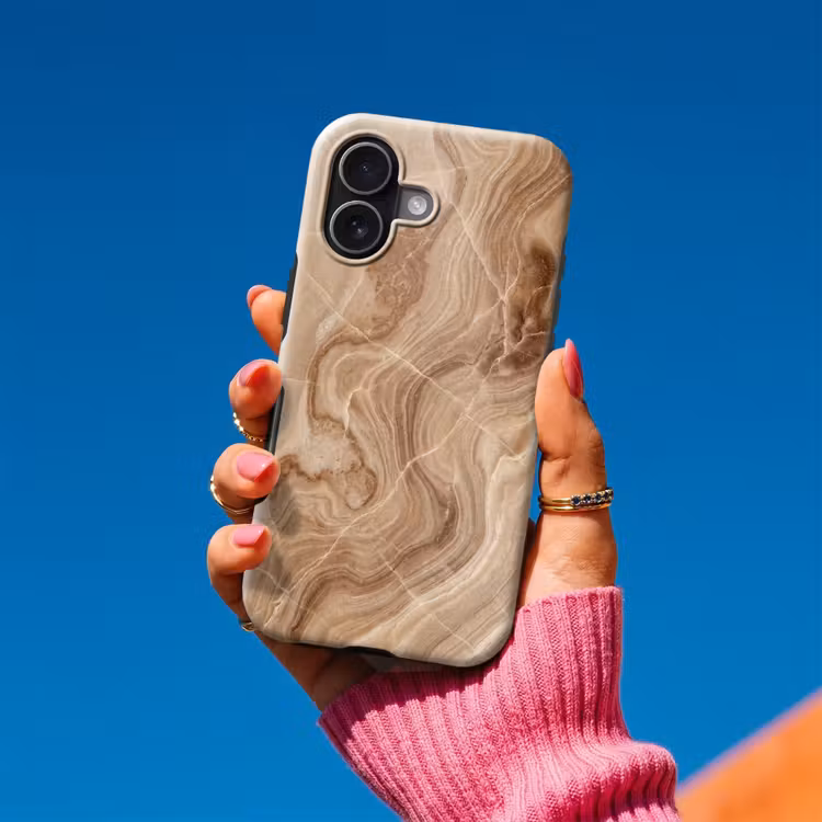 Telefoonhoesje Toughcase - Textuur - Golvend - Abstract - Warm - Bruin — 2