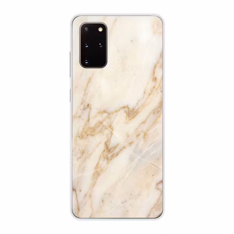 Telefoonhoesje - Marmer - Ader - Abstract - Wit - Goud — 1