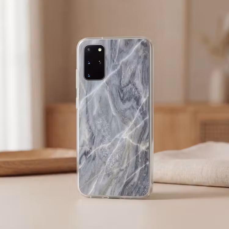 Telefoonhoesje - Marmer - Ader - Patroon - Abstract - Grijs — 3