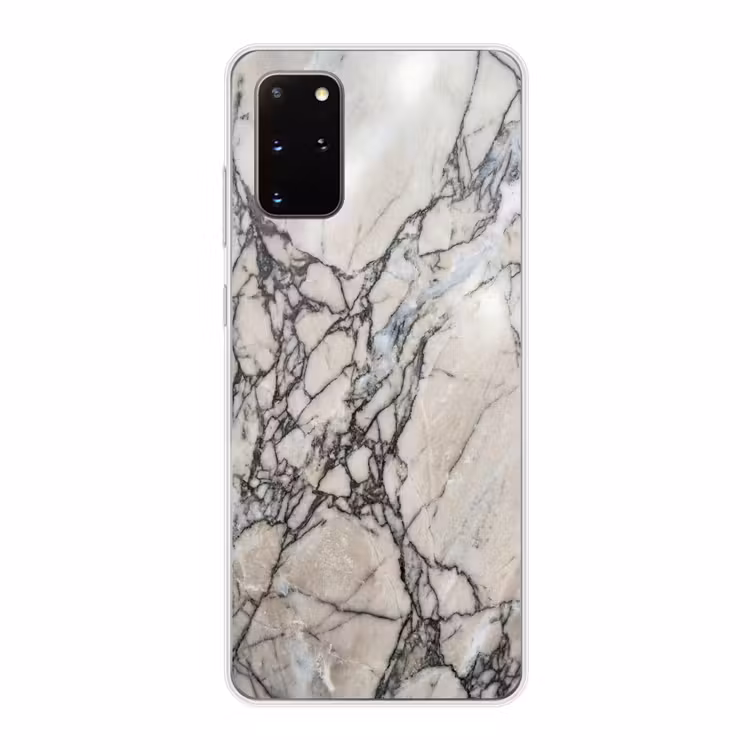 Telefoonhoesje - Marmer - Aderen - Patroon - Wit - Grijs — 1