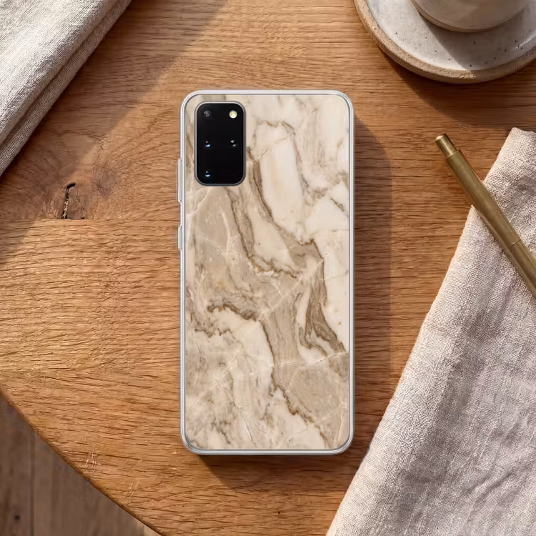 Telefoonhoesje - Marmer - Aderen - Textuur - Beige - Modern — 2