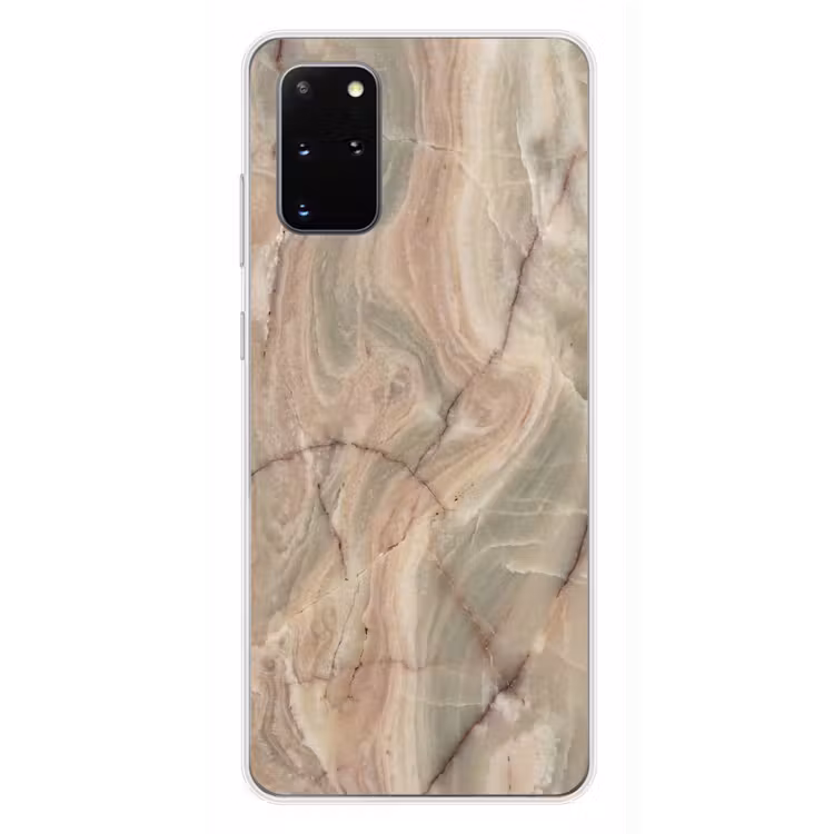 Telefoonhoesje - Marmer - Patroon - Abstract - Beige - Groen — 4