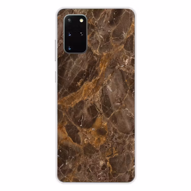 Telefoonhoesje - Marmer - Patroon - Natuur - Bruin - Goud — 4