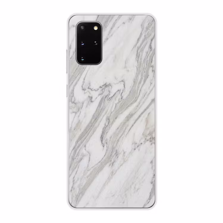 Telefoonhoesje - Marmer - Wit - Grijs - Structuur - Modern — 1
