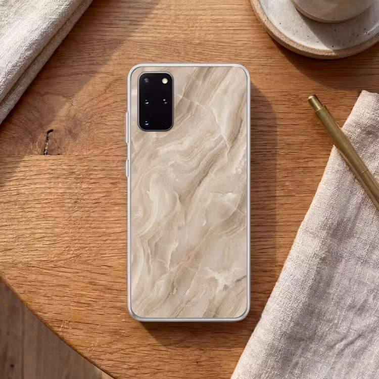 Telefoonhoesje - Steen - Golvend - Abstract - Beige — 2