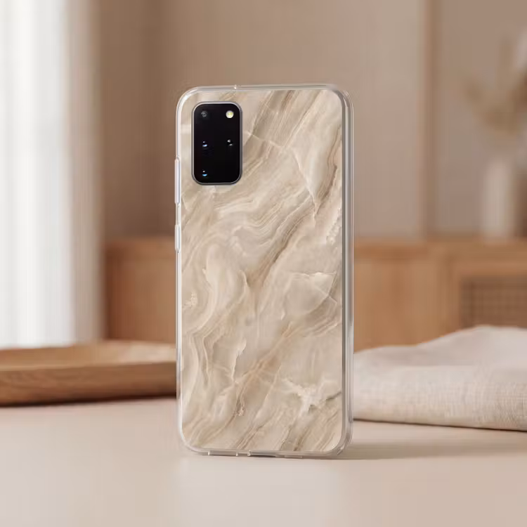 Telefoonhoesje - Steen - Golvend - Abstract - Beige — 3