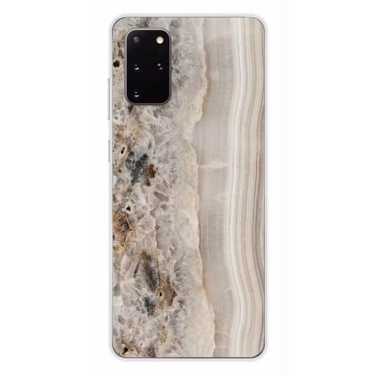 Telefoonhoesje - Steen - Textuur - Abstract - Beige - Wit — 4