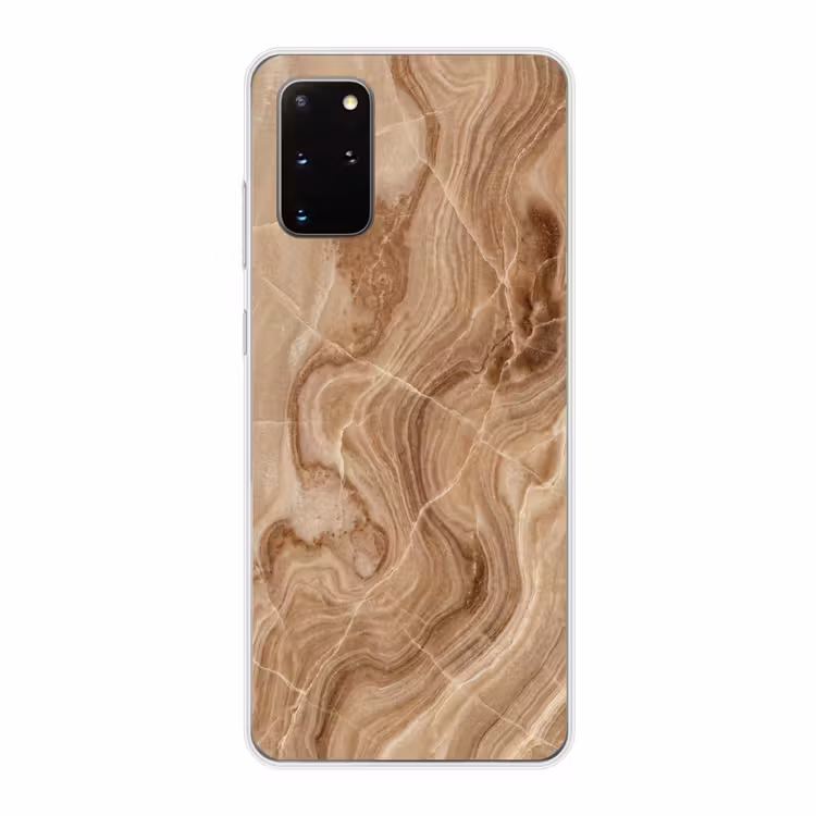 Telefoonhoesje - Textuur - Golvend - Abstract - Warm - Bruin — 1
