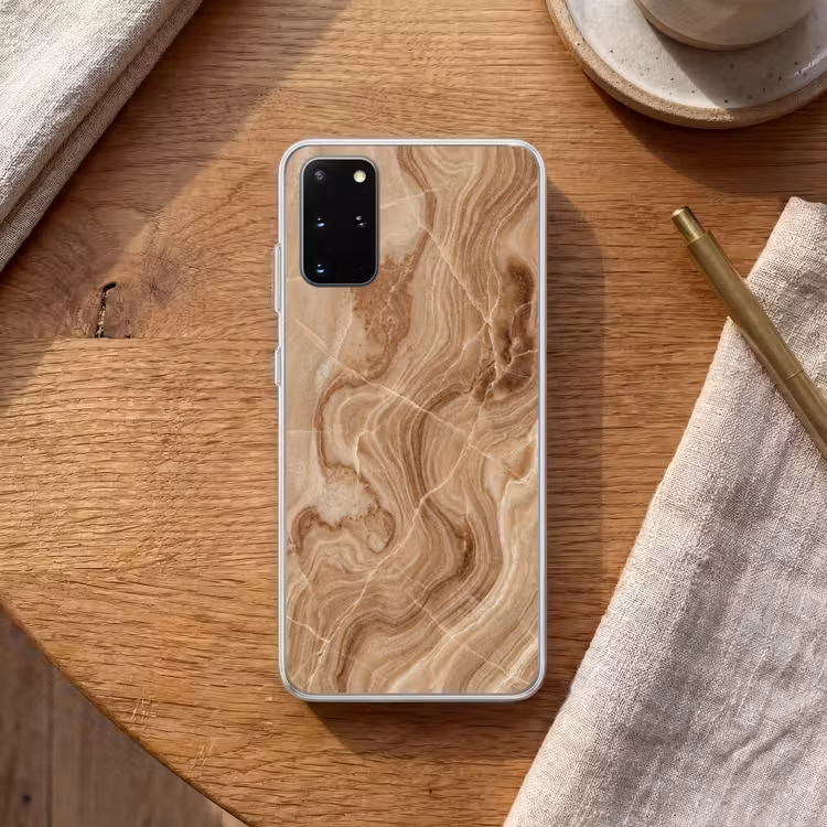 Telefoonhoesje - Textuur - Golvend - Abstract - Warm - Bruin — 2