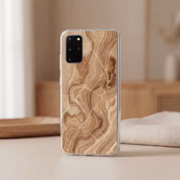 Telefoonhoesje - Textuur - Golvend - Abstract - Warm - Bruin — 3
