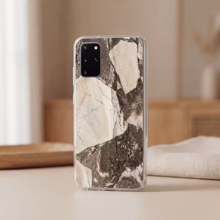 Telefoonhoesje - Textuur - Marmer - Abstract - Beige - Bruin — 3