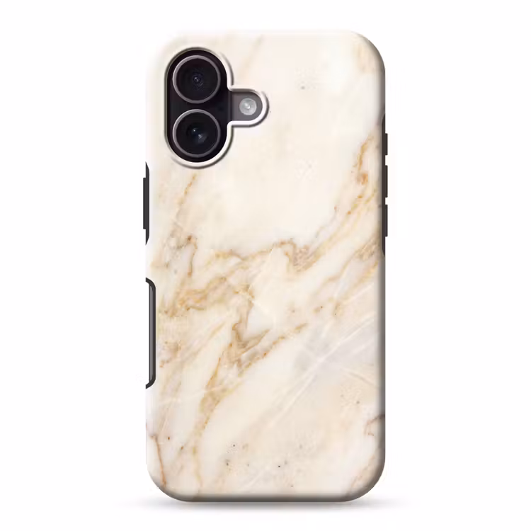 Telefoonhoesje Toughcase - Marmer - Ader - Abstract - Wit - Goud — 1