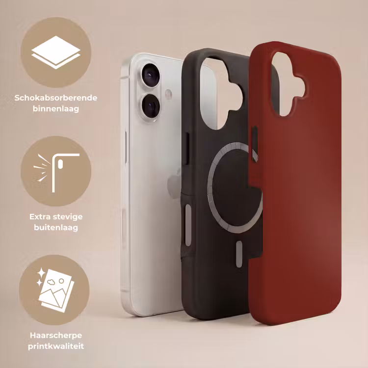 Telefoonhoesje Toughcase - Rustic - Terracotta - Rood — 3