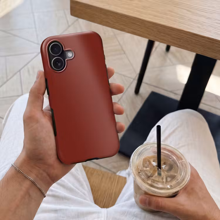 Telefoonhoesje Toughcase - Rustic - Terracotta - Rood — 4
