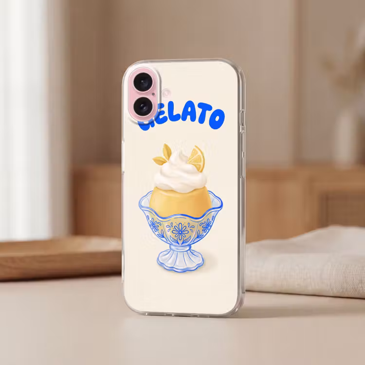 Telefoonhoesje - IJs - Citroen - Illustratie - Geel - Dessert — 3