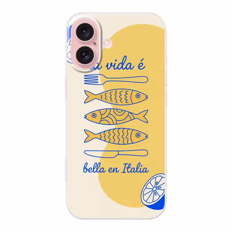 Telefoonhoesje - Italië - Eten - Citroen - Vis - Grafisch — 1
