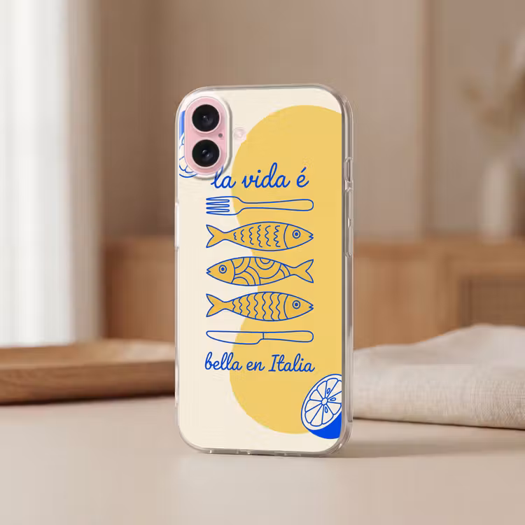 Telefoonhoesje - Italië - Eten - Citroen - Vis - Grafisch — 3