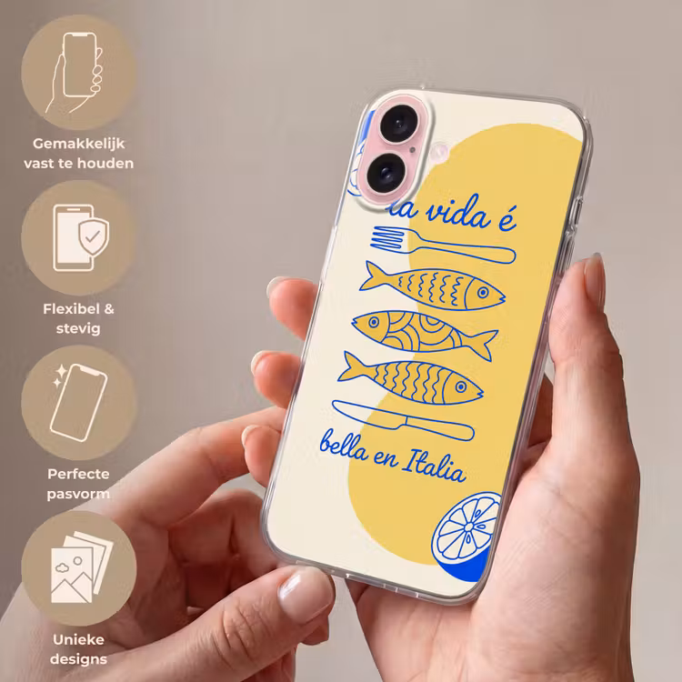 Telefoonhoesje - Italië - Eten - Citroen - Vis - Grafisch — 4