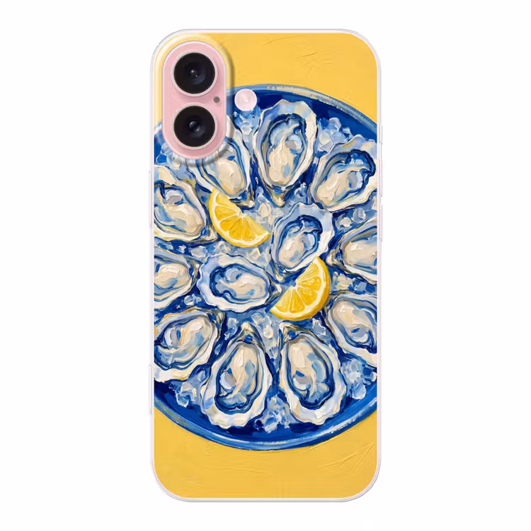 Telefoonhoesje - Oesters - Citroen - IJs - Modern - Geel — 1