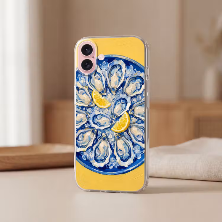 Telefoonhoesje - Oesters - Citroen - IJs - Modern - Geel — 3