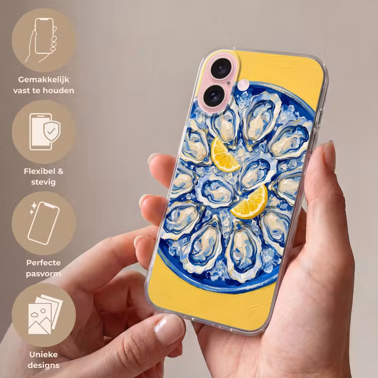 Telefoonhoesje - Oesters - Citroen - IJs - Modern - Geel — 4