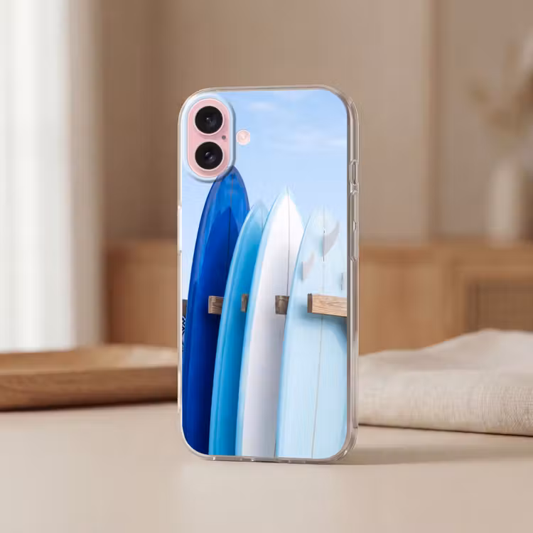 Telefoonhoesje - Surfplank - Strand - Zomer - Blauw - Water — 3