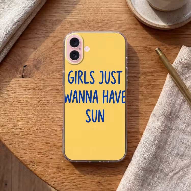 Telefoonhoesje - Tekst - Zon - Zomer - Modern - Geel — 2