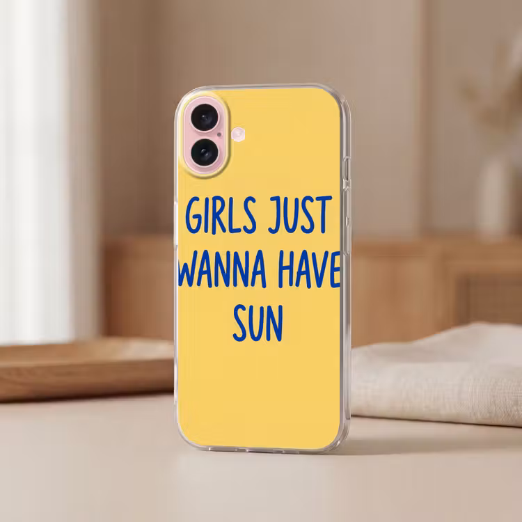 Telefoonhoesje - Tekst - Zon - Zomer - Modern - Geel — 3