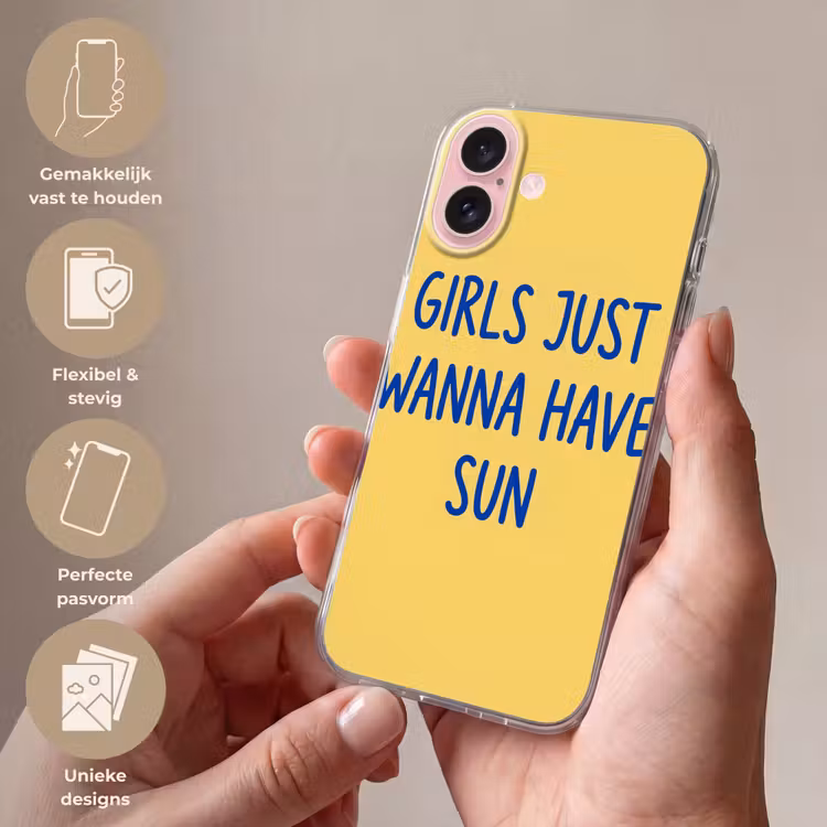 Telefoonhoesje - Tekst - Zon - Zomer - Modern - Geel — 4