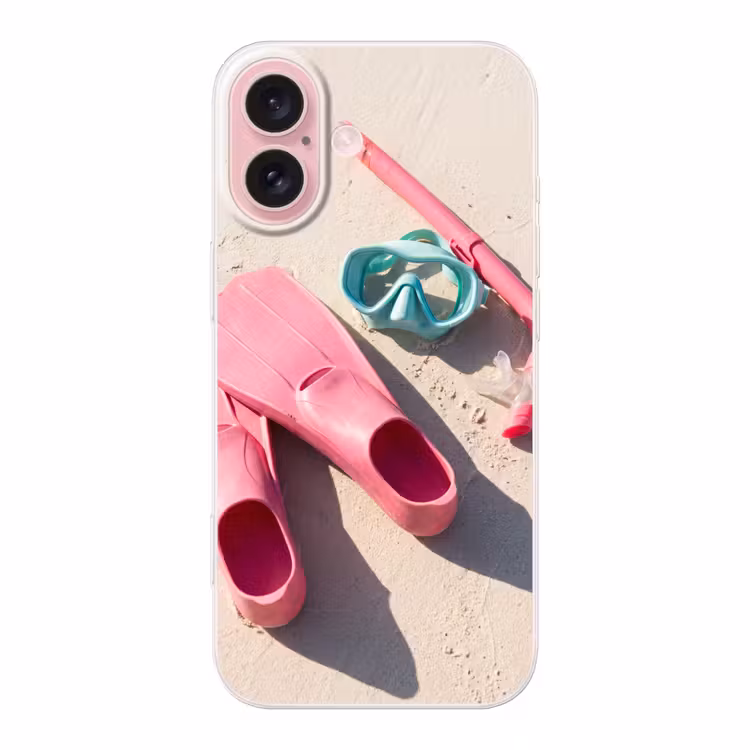 Telefoonhoesje - Snorkelset - Strand - Zomer - Roze — 1